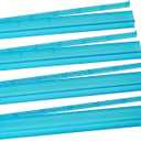 American Acrylic Mahjong All-in-one Tile Rack with Pusher Combo, Modern Mahjong Tiles Racks Pusher 17.7" (Set of 4, Blue)