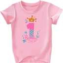 Toddler Girls First Birthday Shirts for Girls One Years Old Outfit for Party Tshirt (2T, Queen)