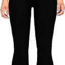 KDF High Waisted Flare Jeans for Women Bell Bottom Jeans with Belt for Women Stretch Wide Leg Jeans (Black, S)