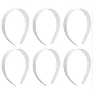 White headbands pack of 6