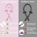 3 x Heatless Curler Set,Heatless Silk Curls for Long Hair,No Heat Large Rollers Overnight,Rubber Curling Rods (Pink1)