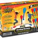 Stomp Rocket Original Dueling Rocket Launcher for Kids, 8 Rockets - Fun Backyard & Outdoor Kids Toys Gifts for Boys & Girls -Toy Foam Blaster Set Soars 200ft - Multi-Player Launcher Stand
