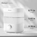 SimerSure Top Fill Humidifier, 2L Water Tank for Bedroom, 28H Long Lasting New White Air Humidifier for Large Room, Ultra Quiet 25dB Cool Mist for Baby, Plants, Office, Easy to Clean & Fill