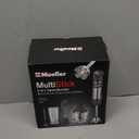 Mueller Multistick 800W 4-in-1 Immersion Blender Handheld, 12 Speed Hand Mixer - Turbo Boost, Heaviest Duty Copper Motor, Titanium Blades Hand Blender, Milk Frother Wand, Whisk, Beaker, Chopper, Grey (Grey)