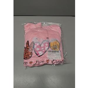 SweatyRocks Girl's Cute Graphic Sweatshirts Long Sleeve Drop Shoulder Hoodies Pullover Tops (Pink), 10Y