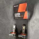 SEALIGHT H11 LED Headlight Bulbs, 30000LM Cool White Light with Cooling Fan, 1:1 Mini Size H8 H9 Led Headlight, 3 Min Plug-N-Play Halogen Replacement, Pack of 2