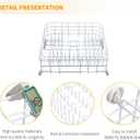 Allstare WD28X31819 WD28X10284 Dishwasher Lower Rack Replacement Parts for GE Dishwasher Parts Lower Dishrack Assembly with Wheels ADW1100N10WW GSD2100V55BB GE Dishwasher Bottom Rack, 22.2" x 20.6" x 7.2 GE WD28X31819