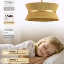 Boho Fandelier Ceiling Fan with Light Gold Caged Ceiling Fans with Lights and Remote Rattan Chandelier Fan for Bedroom,Nursery,Foyer,Kitchen,Living Room (6 Speeds Timing Adjustment Height Enclosed), Medium