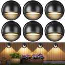 6 Pack Low Voltage LED Deck Lights Kits,Warm White Deck Lighting with 12-36V AC/DC Waterproof IP67 Landscape Step Night Light 2.5W 2700K for Yard Step Garden Stair Patio Pool Floor Corner Decoration