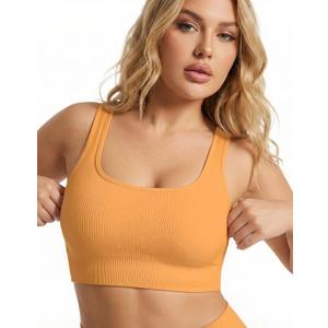 Hybrid & Company Women's Support Sports Bra (Orange, XS)