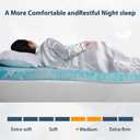 3 Inch Gel Memory Foam Mattress Topper Queen Size - Cooling Blue Foam Pad for Pressure Relief, CertiPUR-US Certified, Comfortable Bed Topper