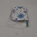 Wfrish Winter Snowflakes And Stars Dish Drying Mats Merry Christmas Drying Mat with Hanging Loop Absorbent Dishes Drainer Pad Kitchen Counter Mat 18X24 In