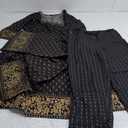 Women's Embroidered Anarkali Kurti Pants Set with Cotton Dupatta Flared Long Ethnic Dress for Partywear, M