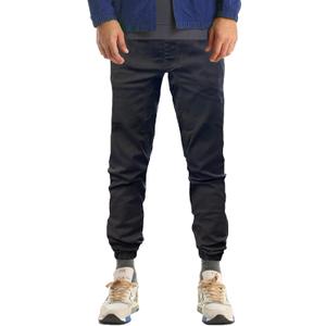 Southpole Boys Twill Jogger Pants in Basic Stretch Twill Fabric (Black, S)