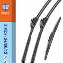 3 Pack Windshield Wiper Blades Compatible With Mazda CX-5 CX-9 2017 2018 2019 2020 2021 2022 CX5 CX9 Original Factory Quality Front Rear Wipers Blade Set for My Car - 24" 18" 14"