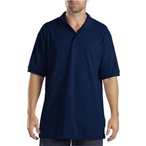 Dickies Men's Big Short-Sleeve Pique Polo Shirt (3X-Large, Dark Navy V1)