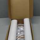 Tall Lamp Shades Set of 2, 10" Top X 10" Bottom X 13" High Large Drum Lampshades for Table Lamps Floor Lamp, White Line Fabric Lamp Shades, Easy Assembly Replacement Lampshades