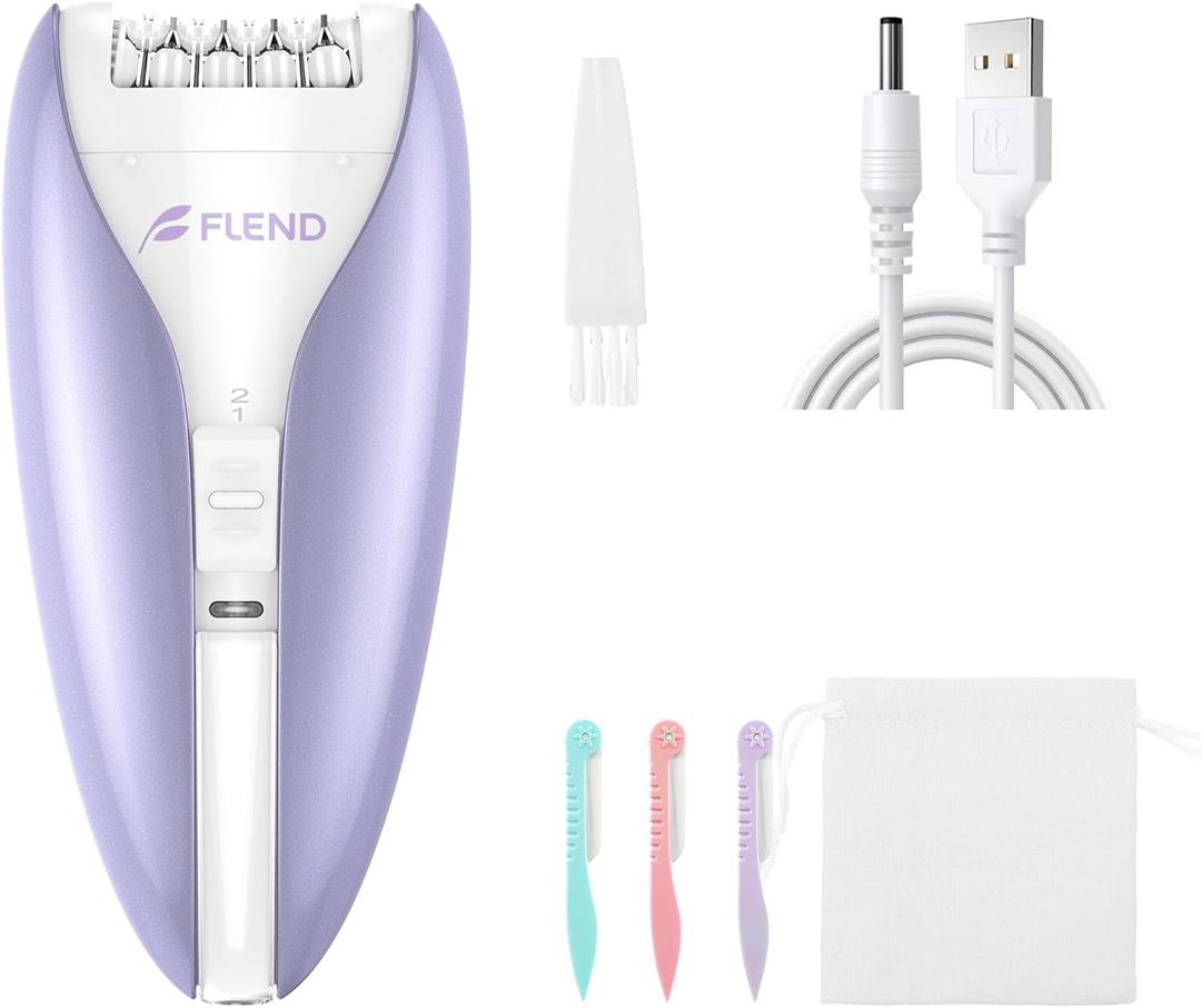 Epilator, Silent Smooth Glide Epilator for Women, 2 Speeds Facial Hair Removal Device with Silent Design, Cordless Rechargeable Hair Removal Epilators for Women Face Legs Bikini Arms Legs