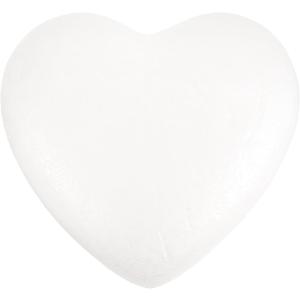 NUOBESTY White Heart-Shaped Foam Model Blank Love Foam for Valentine's Day Wedding Festive DIY Craft (23CM)