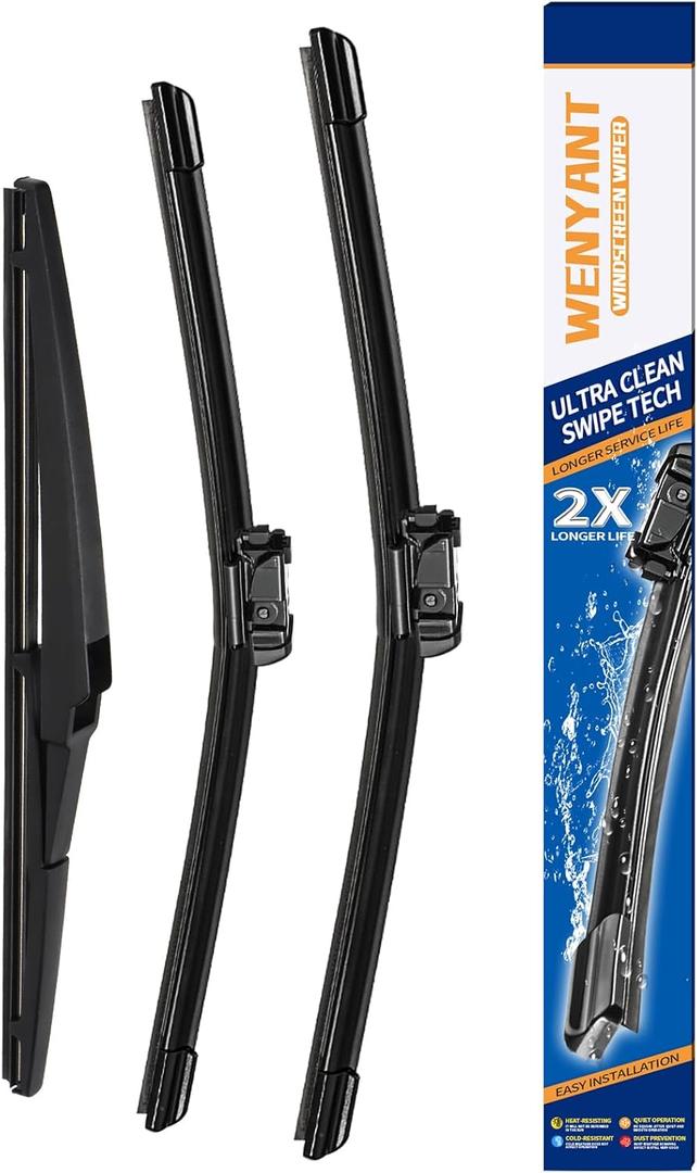 26"/20"/16 Windshield Wipers Compatible with Lexus RX350 RX450h 2016 2017 2018 2019 2020 2021 2022 Front and Rear Wiper Blades for My Car Automotive Replacement (Set of 3)