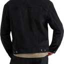 Wrangler Men's Corduroy Trucker Jacket (X-Large, Jet Black)