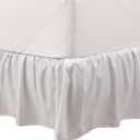 Martex Twin Ruffle Bed Skirt | Easy Fit Bed Skirts | Microfiber Bed Skirt | 15 Inch Drop | Hotel Quality Bedskirt | White