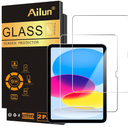Ailun Screen Protector for iPad 11th A16 2025 [11 Inch] / 10th Generation 2022 [10.9 Inch], Tempered Glass [Face ID & Apple Pencil Compatible] Ultra Sensitive Case Friendly [2 Pack]
