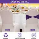 Tegeme 20 Pcs Spandex Chair Sashes Covers Without Buckle Elastic Chair Bands Sashes Ties for Wedding Party Events Ceremony Birthday Decorations(Purple)