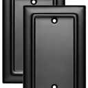 Monarch Abode 19165 Single Switch Architectural Toggle Blank Wall Plate Aluminum Decorative Wall Plate Switch Plate Outlet Cover, 1-Gang, Matte Black