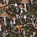 HAOKHOME Peel and Stick Wallpaper Boho Mushroom Removable Stick on Forest Contact Paper for Bathroom Black/Brown/Green 17.3in x 32.8ft