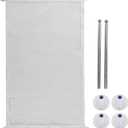 Dog Fence Isolation Gate , Detachable Nylon Dog Mesh Gate for Kitchen(White , 28 . 3 X 39 . 4in)