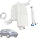 Windshield Washer Fluid Reservoir Tank Assembly Fit for Nissan Rogue 2008 2009 2010 2011 2012 2013＆Rogue Select 2014 2015, 28910-JM000 28915-JG000 w/(Motor+Filler Neck Inlet+Pipe Hose+Cap)