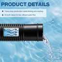 Jadive 2 Pack Pool Pump Replacement Hose Kit Heavy Duty Flexible Filter Hoses 1.5" Diameter 39" Long for Above Ground Pools Skimmers and Sand Filters UV Resistant with 4 Stainless Steel Clamps(Black)