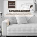 Soft Plush Plaid Couch Cover Washable, Non Slip Fleece Sectional Sofa Covers for 3 Cushion Couch Sofa L Sharped Sofa Slipcover for Pets, Furniture Protector (1 PCS 27"x27" White)