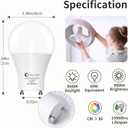 evelor GU24 LED Light Bulb,60 Watt Equivalent Daylight White 5000K,Non-Dimmable,Efficient 9W,800 Lumens Twist and Lock 2 Prong Light Bulbs,15000 Hours,Ideal for Kitchen,Living Room,Bedroom, 4-Packs