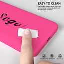 E Segoi Moto G Play 2021 Case, Liquid Silicone Gel Rubber Shockproof Case Soft Microfiber Cloth Lining Cushion Compatible with Motorola Moto G Play 2021 6.5 inch (Hot Pink)