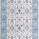 2x3 Washable Area Rug – Soft, Non-Slip Entrance Rug, Durable Indoor Door mat, Floor Carpet for High-Traffic Areas, Entryway, Kitchen, and Bedside, Cozy Elegance/Blue