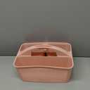 UUJOLY Plastic Portable Shower Caddy Basket Bucket, Cleaning Shower Basket with Handle Compartments Storage Basket Organizer for Bathroom Kitchen College Dorm Sink