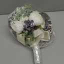 Wedding Bouquet Artificial Roses Flower Bride Bridal Bouquets Handmade Silk White Rose Flower Wedding Bridal Bouquets for Church Party Home Decoration