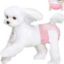 Ambreview Disposable Dog Diapers Female, Just Pull It Up, Doggie Diapers for Female Dogs, Strong Absorbency | Leak Proof, for Dogs in Heat | Elderly | Disabled, S 100 PCS