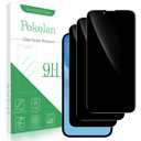 Pokolan (3-Pack Privacy Screen Protector for iPhone 13 Mini 5.4-Inch Anti Spy Tempered Glass, Full Coverage, Bubble Free, Case Friendly
