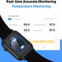 COCO Bluetooth Comfortable Health Monitoring Smartwatch for Seniors  Heart Rate, Body Temperature, Blood Oxygen, Activity Tracking, Medication Reminder, SOS Emergency PERS, Gift