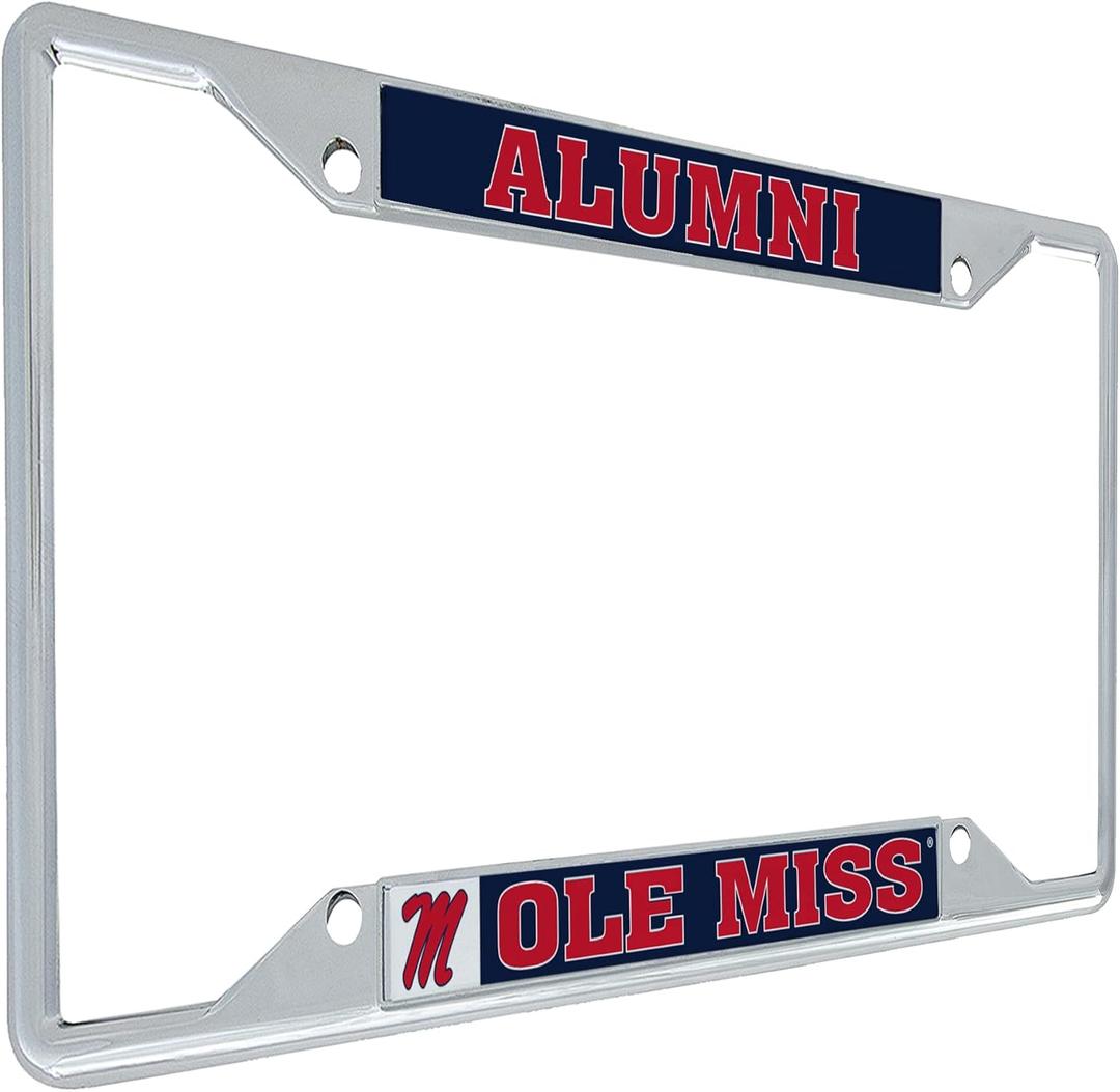 Desert Cactus University of Mississippi Rebels Ole Miss U of M Metal License Plate Frame for Front or Back of Car Officially Licensed (Alumni)