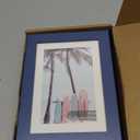 5x7 Picture Frame Set of 4, High Definition Real Glass, Display Pictures 4x6 with Mat or 5x7 Without Mat, Gallery Wall Hanging or Tabletop Photo Frames, Blue