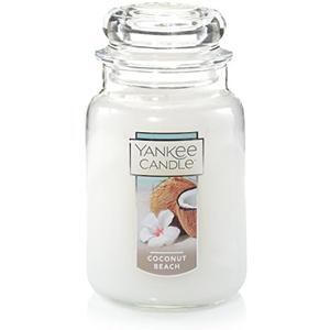Yankee Candle Coconut Beach Scented Classic 22oz Large Jar Single Wick Candle Over 110 Hours of Burn Time Ideal for Gift-Giving Special Occasions