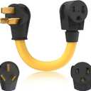 NEMA 10-50P to 6-50R Heavy-Duty Welding Plug 250V Adapter Range Stove Oven to Welder Plasma Cutter 50 Amp with Ergonomic Handle STW 6 AWG*3C 1FT