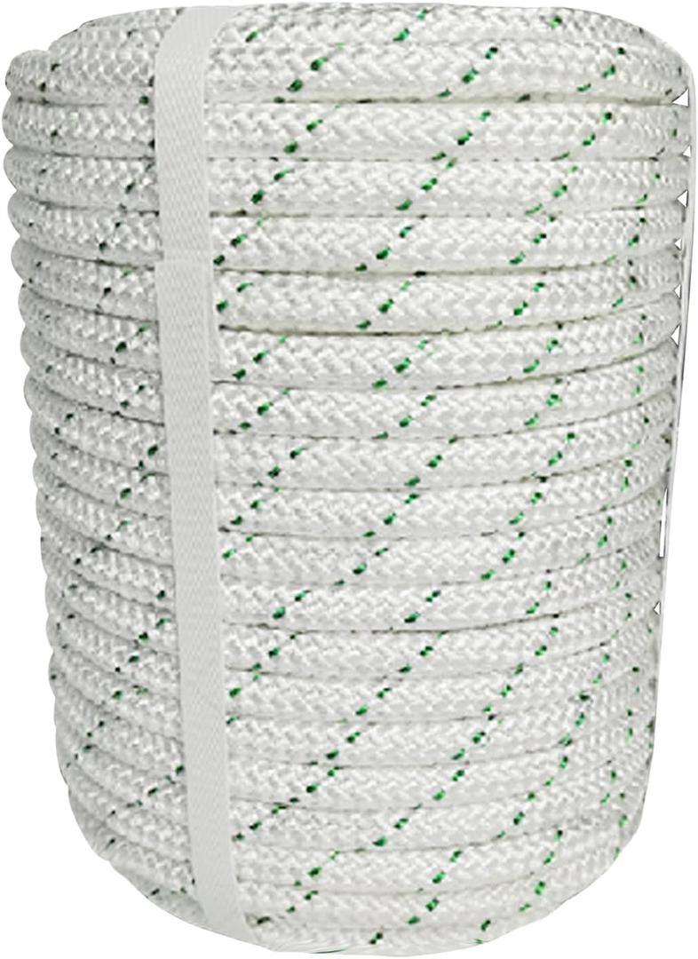 3/8 Inch x 100 Feet 4800Lbs Double Braid Polyester Strong Pulling Strength Rope