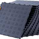 VEVOR Garage Tiles Interlocking, 12 x 12 x 0.53 inch 25 Pack Garages Floor Covering Tiles, Non-Slip Double-Sided Texture Garage Flooring Tile, for Garages, Basements, Repair Shops, Graphite Gray
