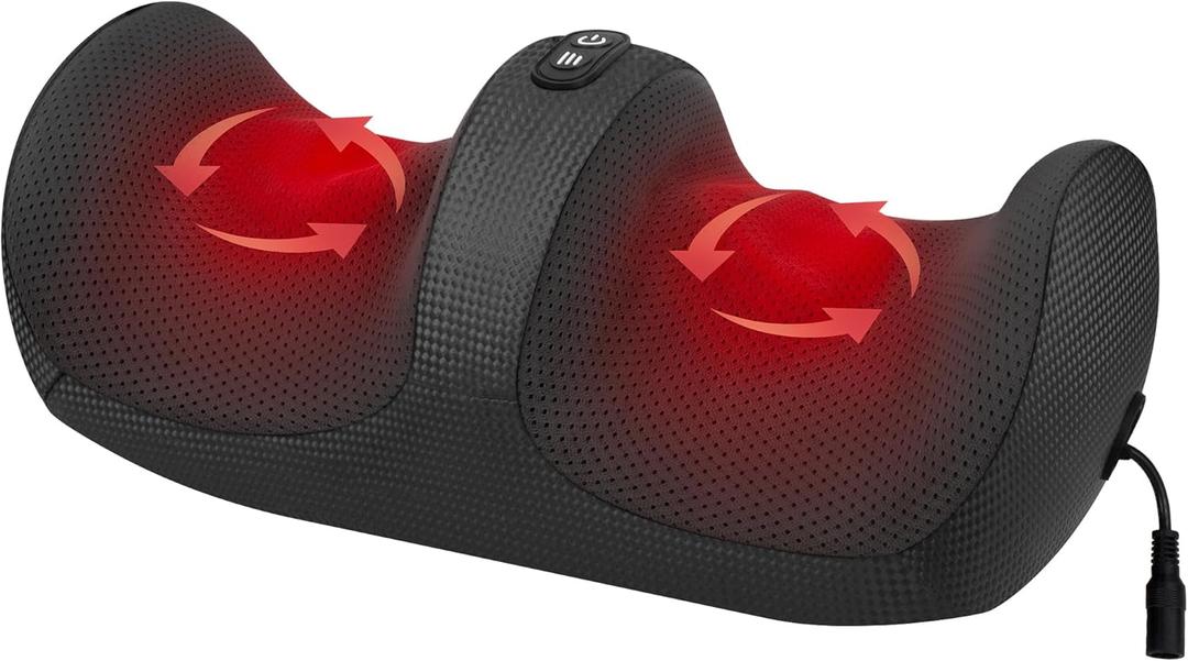 Medcursor Foot Massager with Heat, Feet Massager Machine with Massage Roller, Adjustable Intensity for Foot Massage, Lightweight and Relax for Home or Office Use (Not Cordless)