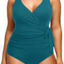 Yonique Plus Size One Piece Swimsuits for Women Tummy Control Bathing Suits Full Coverage Swimwear , Size: 18 Plus